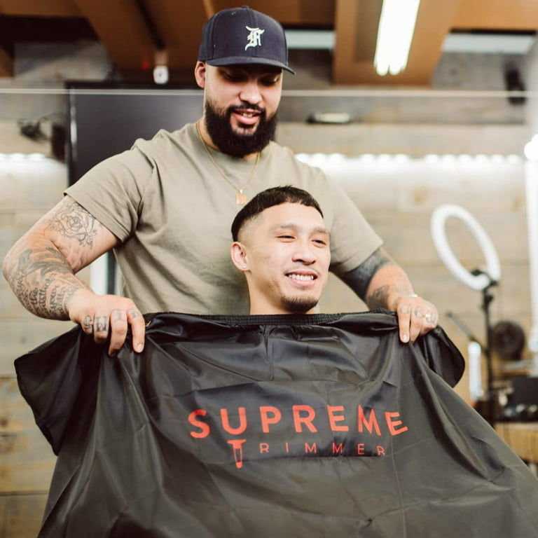 barber cape designer Black Supreme 