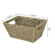 Mainstays Natural Handwoven Seagrass Basket, Rectangle