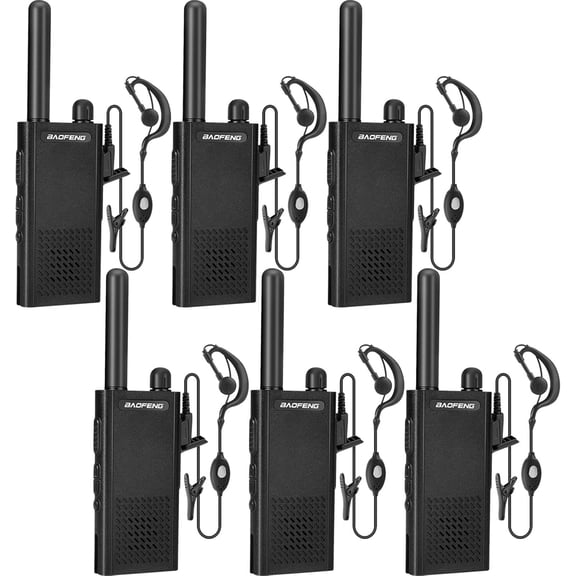 T26 Walkie Talkies Long Range, Rechargeable Li-ion Battery 16 FRS Channel Two Way Radios with Earpieces for Adults, Handheld Mini Compact Walky Talky with Type-C Charging