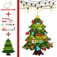 thumbnail image 3 of Felt Christmas Tree with 32 Pcs Ornaments & LED Lights, 3D Wall Hanging Xmas Decor for Kids, Toddlers, and Home, Door, Window, Christmas New Year Decorations (Angel), 3 of 9