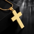 thumbnail image 4 of Jewmon Bible Verse Cross Necklace for Men Gold Faith Cross Pendant Necklace Graduation Gifts for Him, 4 of 8