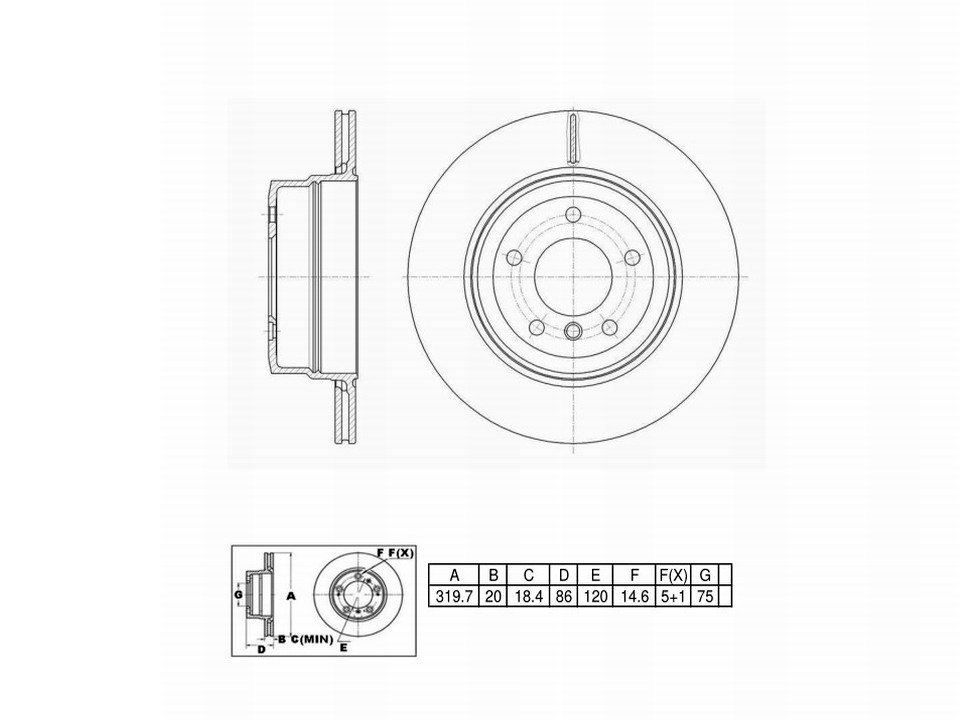 UltraHC Coated High Carbon Brake Rotor, Rear UR006052, BMW 535xi 2008