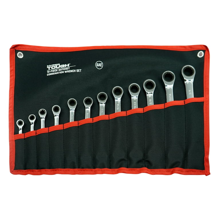 Hyper Tough SAE Combination Ratcheting Wrench Set 12-Piece