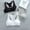 white+gray+black, variant on Big Girls' Sports Bra with Breathable Pads Teens Cotton Training Bras Seamless Stretch Bra for 8-18 Years, 1/5 Pack