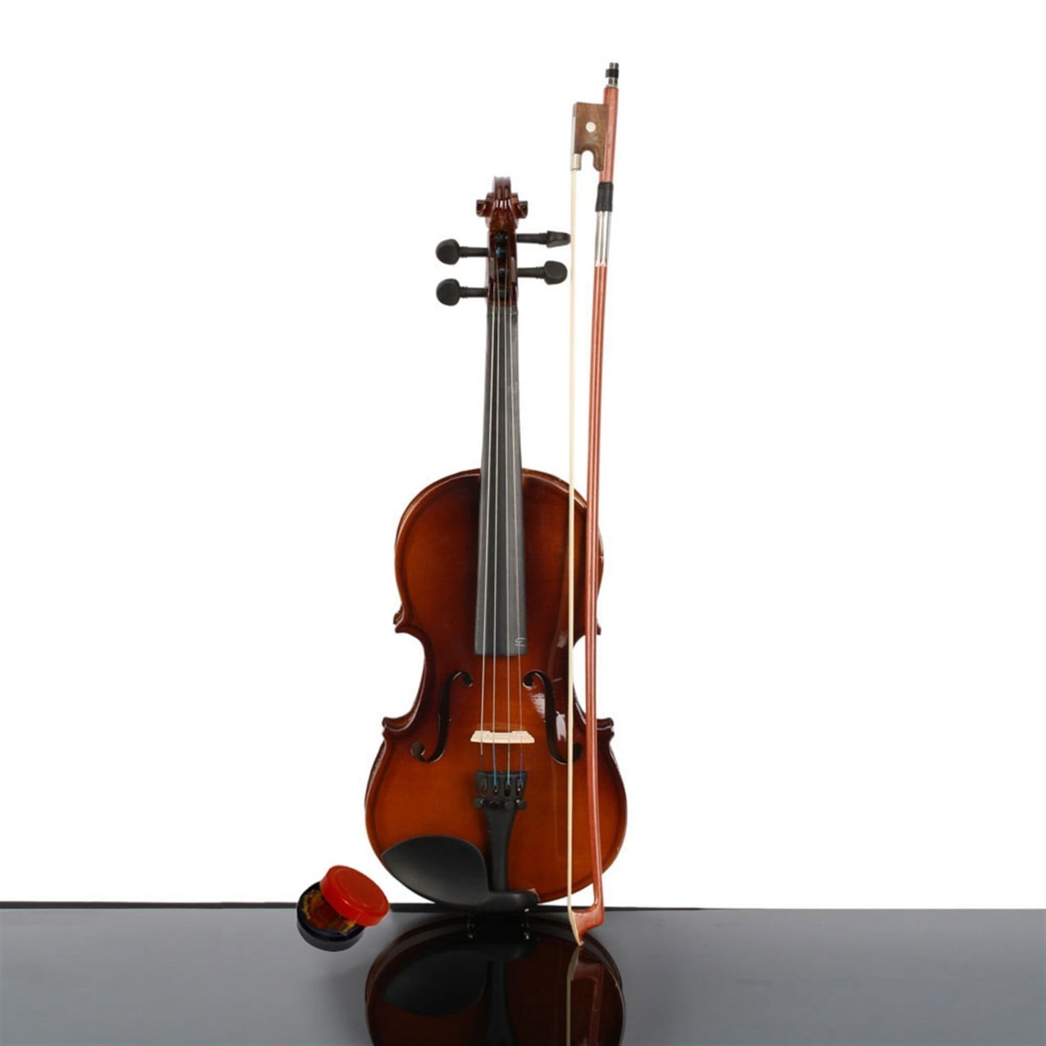 ​​1/4 Size Natural Acoustic Violin Set for Beginners Aged 6-8  Full Starter Kit with Basswood Violin  Brazilwood Bow  Hard Case & Rosin  Handcrafted Solid Wood Fiddle for Students​