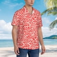 thumbnail image 2 of KLL Men's Hawaiian Shirt Short Sleeve Button Down Beach Shirts-Beef1, 2 of 5