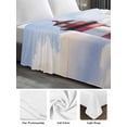 thumbnail image 5 of Twin Size Flat Sheet Only, Beach Lighthouse Soft Brushed Microfiber Bed Sheets, Coastal Ocean Ship Sky Oil Painting Hotel Quality Breathable Bedding Top Sheet, Easy Care, 66"x96", 5 of 9