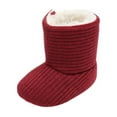 thumbnail image 2 of Baby Girls Winter Warm Snow Boots,Premium Knitted Thick Fleece Soft Sole Non-slip Booties Toddlers Shoes,for 0-18M Infant Boys Girls, 2 of 7