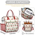 thumbnail image 5 of Insulated Lunch Bag Women, Leakproof Large Lunch Box, Reusable Lunch Cooler Bag with Adjustable Strap, Lunch Tote Bag for Work Women,Cherry Pattern Lunch Tote Bags Gifts for Woman, Mom, 5 of 6