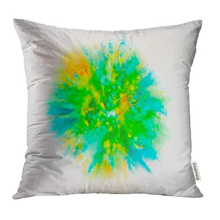 Purple Pillow Powder YWOTA Purple Colored Explosion of Powder Flying in Different Directions and White Ash Pillow Cases Cushion Cover 20x20 inch ()