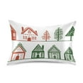 thumbnail image 7 of Yayeee Pillowcase Standard Size Set of 2 Satin Wrinkle Resistant Pillow Case, White Christmas House, 7 of 7