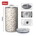 thumbnail image 4 of 20oz Coffee Tumblers White Christmas Star and Gift Pattern Stainless Steel Vacuum Insulated Travel Tumbler Coffee Cups Mug with Lid and Straw with Cleaning Brush for Cold & Hot Drinks, 4 of 5