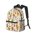 thumbnail image 2 of Daiia Animals Forest School Backpack for Men Women, Unisex Large Waterproof Bookbag Schoolbag Casual Daypack for High School/College/Teens/Travel/Work Black, 2 of 8