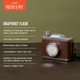 thumbnail image 3 of Foster & Rye Snapshot Flask, Vintage Camera Liquor Flask, Travel Gifts 11oz, 3 of 6