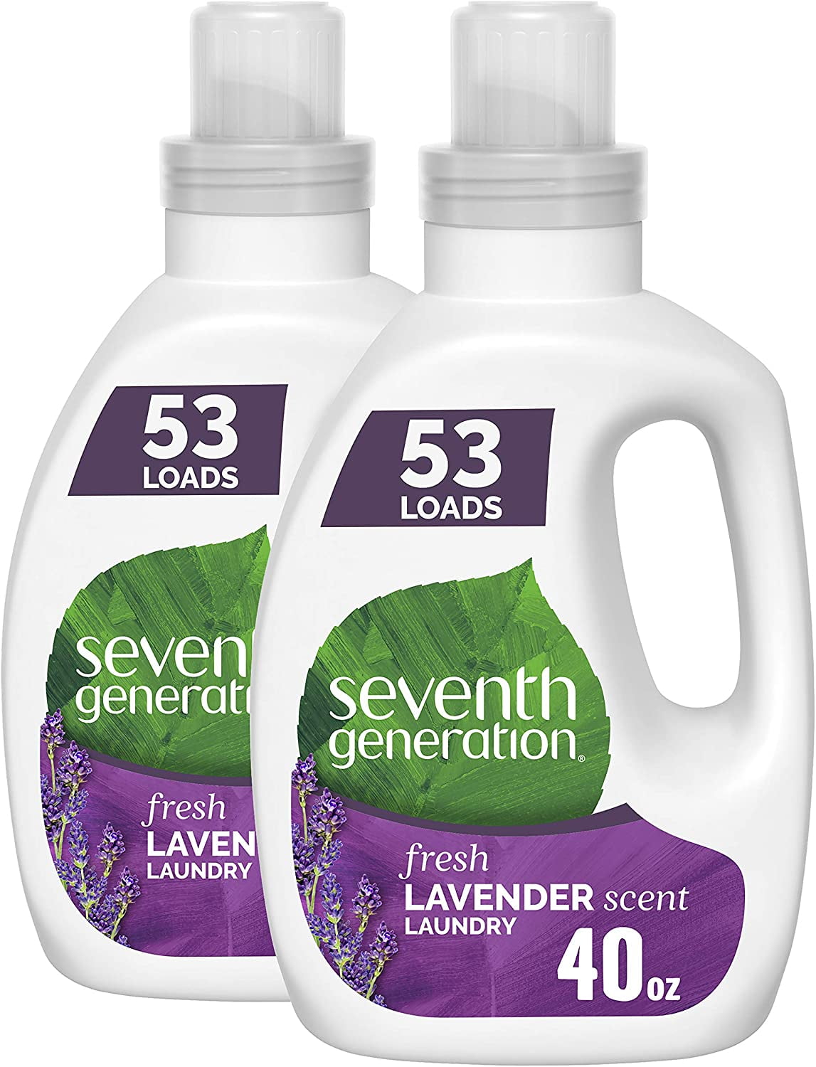 Seventh Generation Concentrated Laundry Detergent, Fresh Lavender Scent, 40 Ounce, 2 Pack, 106