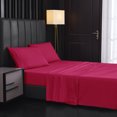 thumbnail image 1 of Bedding sheets, solid color brushed sheets, bed kasa home textile bed on four sets, 1 of 5