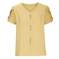 thumbnail image 4 of Womens Tops TrendyWomen's Fashion Casual Spring And Summer Short Sleeve V-Neck Blouses &, 4 of 4
