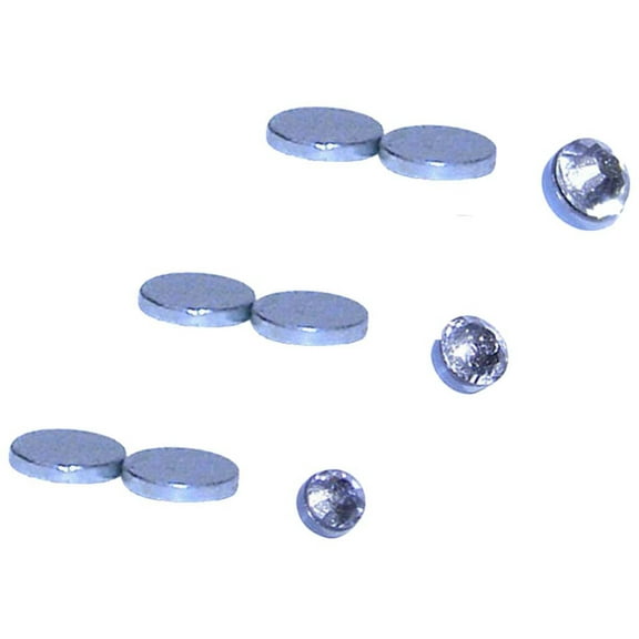 2mm Height Three Small Round Cut CZ Stainless Steel Falso Faux Fake Magnetic Nose Stud Earrings