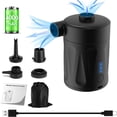 thumbnail image 1 of Electric Air Pump, Portable Air Mattress Pump Rechargeable Mini Inflator Air Pump for Inflatables, Pool Floats, Boat, Pool Toys, Travel Outdoor Camping with 4 Nozzles, 1 of 5