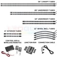 thumbnail image 2 of LEDGlow 12pc Million Color SMD LED Golf Cart Underbody Underglow Lighting Kit with Canopy. Wheel Well & Interior Lights, 2 of 10
