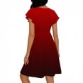thumbnail image 5 of BUIGTTKLOP Women's Summer Dress Ruffle Sleeve Color Block Mini Dress Flowy Buttton down Sundress with Pockets, 5 of 5