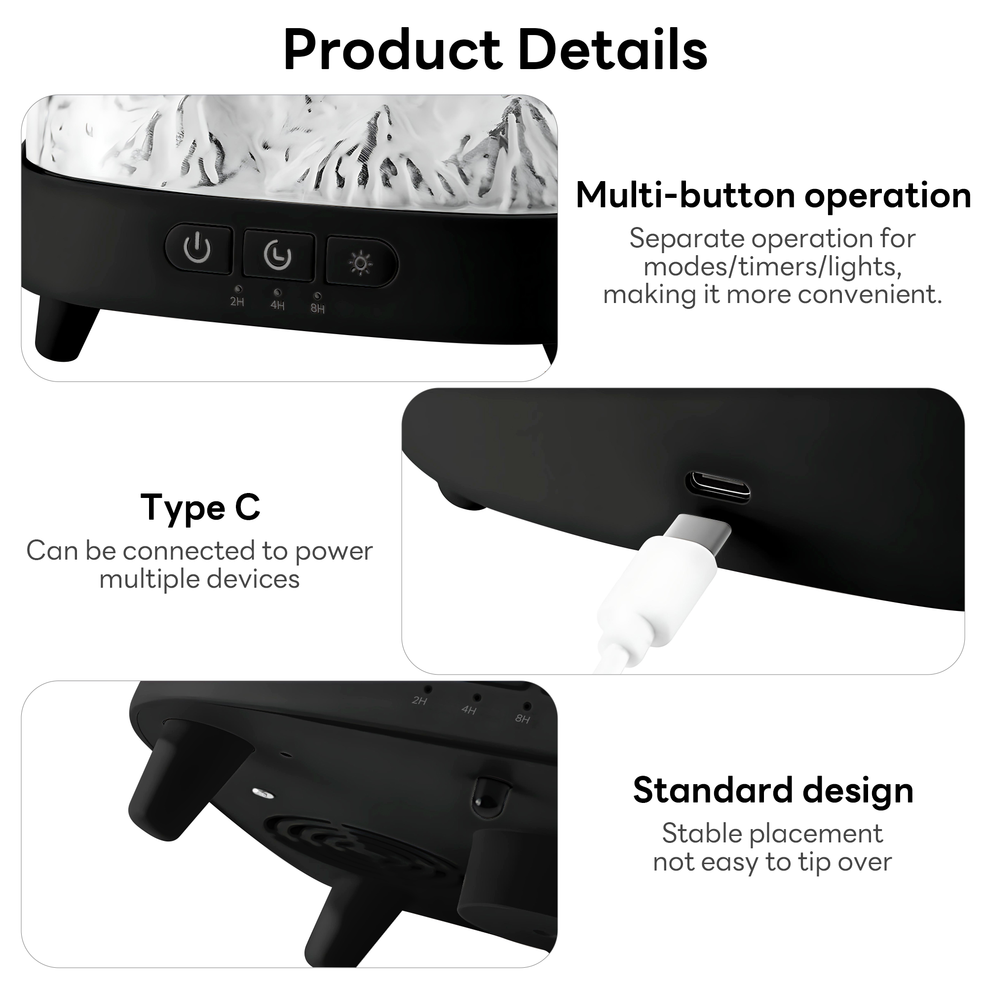 INSMART Humidifier for Room,200ml Ultrasonic Aromatherapy Machine with 7-Color Flame,Remote,3-Speed Timer,Starry Sky Pattern,Quiet,BPA Free,for Home Office Bedroom