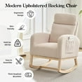 thumbnail image 1 of Kojooin Rocking Chair Nursery, Glider Chair with High Back & Side Pocket, 1 of 7