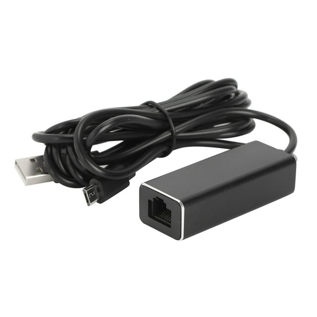 Adaptador Ethernet Micro USB a RJ45 Transmisión de conversión de 10/100Mbps para dispositivos de TV