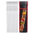 thumbnail image 1 of Brochetas Shish Kebab Metal Kabob Herramientas Picnic Con Largo, 1 of 9