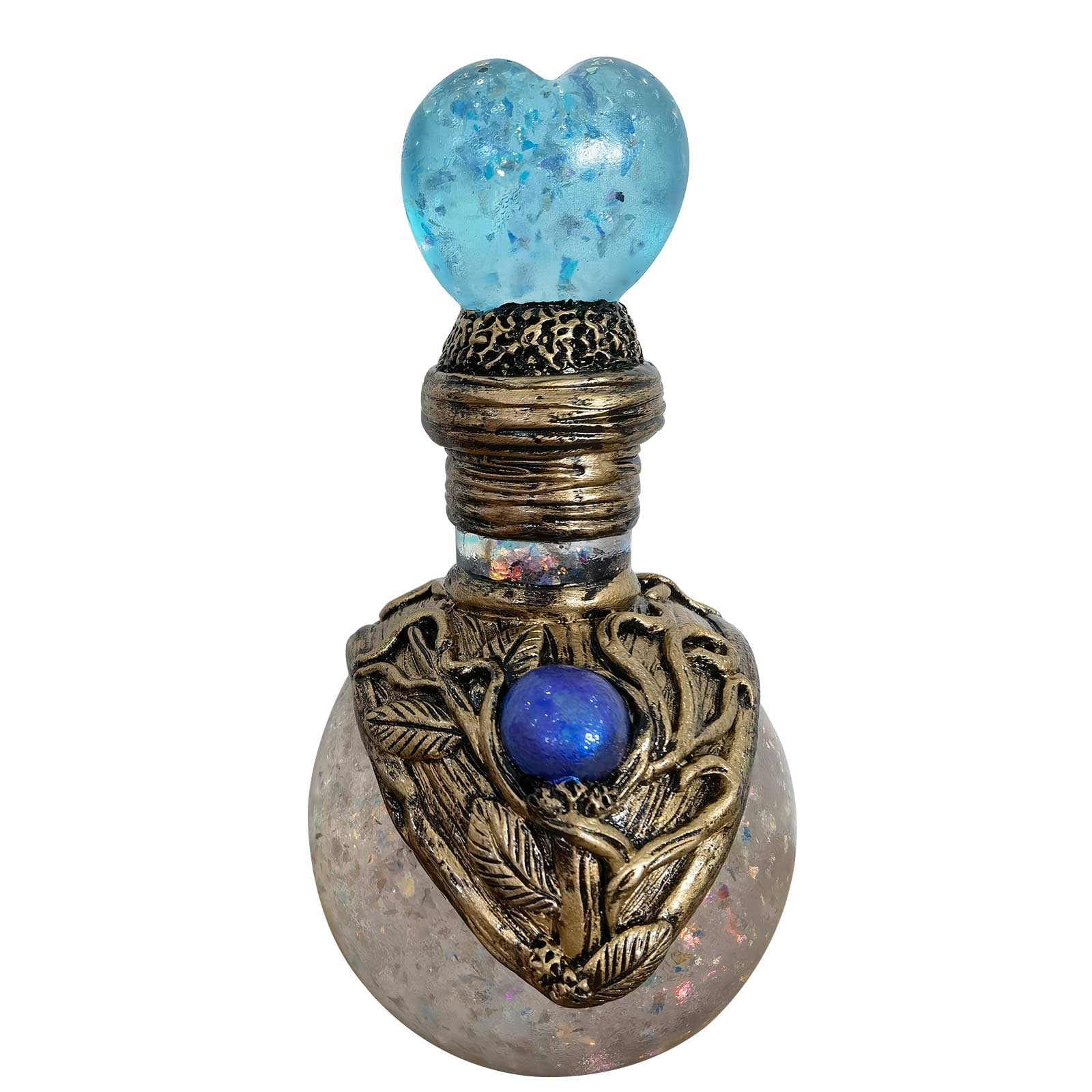 Mguotp Mermaid Aura Magic Potion Moon Magic Potion Decorative Bottle Resin  Decoration Handmade Crystal Gemstone Wishing Bottles Gifts for Her