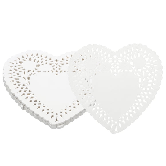 Uxcell 150Pcs Servilletas en Forma de Corazón, 6 Pulgadas, Decoración para el Día de San Valentín y Bodas