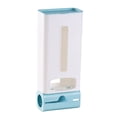 thumbnail image 2 of Plastic Rubbish Bag Storage Box with Adjustable Divider | Large Extractable Multi-Functional Organizer with Lid | No-Punch Wall Mount | Blue | 1 Piece | 30x12x7cm, 2 of 7