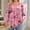 Pink#2, variant on New trending & for spring GaThRRgYP Plus Size Womens Tops,Women's Fashion Printing Casual Round Neck Long Sleeve Button Loose T-shirt Daily Printed Top Orange L