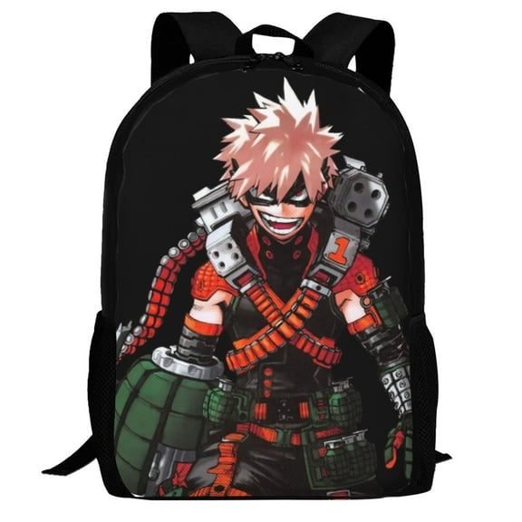 My Hero Academia Bakugo Katsuki Backpack,Multi-Function Travel Backpack Laptop Backpack Lightweight Casual Daypack Bookbag 16.5 In