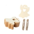 thumbnail image 4 of 20 colgantes de madera con forma de fantasma y cuerdas de cáñamo para manualidades, suministros para fiestas, accesorios decorativos, virutas de, 4 of 9