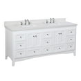 thumbnail image 4 of Abbey 72" Double Bathroom Vanity with White Cabinet and Quartz Top, 4 of 5
