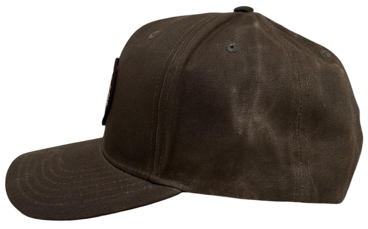 Ford Bronco Men's Snapback Hat Embroidered Distressed Water Resistant Waxed Cap (Brown)