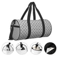 thumbnail image 5 of Haiem Gray Plaid Pattern Gym Bag for Women Men, Waterproof Travel Duffel Bags, Personal Item Travel Bag Weekender Bag with Shoes Compartment & Wet Pocket, 5 of 8