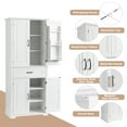 thumbnail image 6 of Bellemave White Tall Storage Cabinet with Adjustable Shelf Bathroom Cabinet with 1 Drawer and Storage Rack Large Freestanding Wood Cabinet Storage Organizer Floor Cabinet, White, 6 of 12