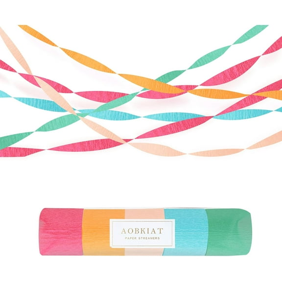 Wedding Party Decorations, 5 Rolls Olive Green Khaki Crepe Paper Streamers for Green Boho Wedding, Birthday, Bridal/Baby Shower