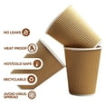thumbnail image 4 of Ecoghar Disposable Paper Cups - Pack of 100, Eco-Friendly Biodegradable Drinkware Ideal for Hot/Cold Beverage Drinking Cup for Water, Juice in Parties, BBQ, Travel & Events (12 OZ), 4 of 6