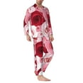 thumbnail image 3 of Bingfone Men'S Pajama Set 2 Piece Loungewear Pjs, Long Sleeve With Pajama Pants-Rose, 3 of 9