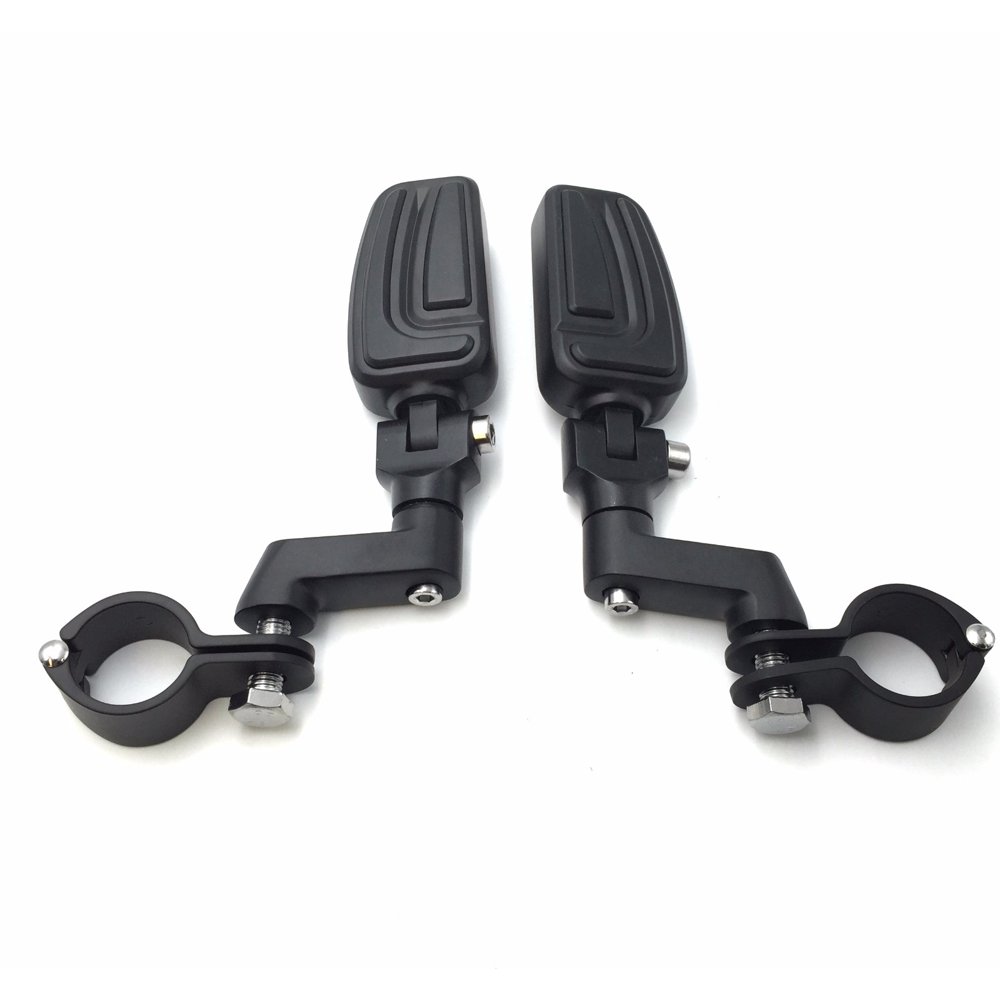 HTT Motorcycle Black Highway AirFlow Foot Rest Foot Pegs with 1 " 1
