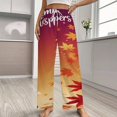 thumbnail image 2 of Thanksgiving Pumpkins Fall Leaves Pajama Pants Comfortable Elastic Waist Pajamas Fashion Sleepwear Bottoms Plus Size Homewear, 2 of 6