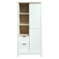 thumbnail image 4 of EUROCO Modern 68.3” Armoire Wardrobe, Sliding Door Storage Closet with Clothing Rods, Drawers and Cabinets for Kids Adults, White, 4 of 11