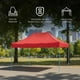 thumbnail image 3 of lios Innova | Toldo Plegable Rojo 3x4.5 Carpa para Exteriores Resistente al Clima, Impermeable, Estructura de Hierro y Tela Oxford 600D., 3 of 9