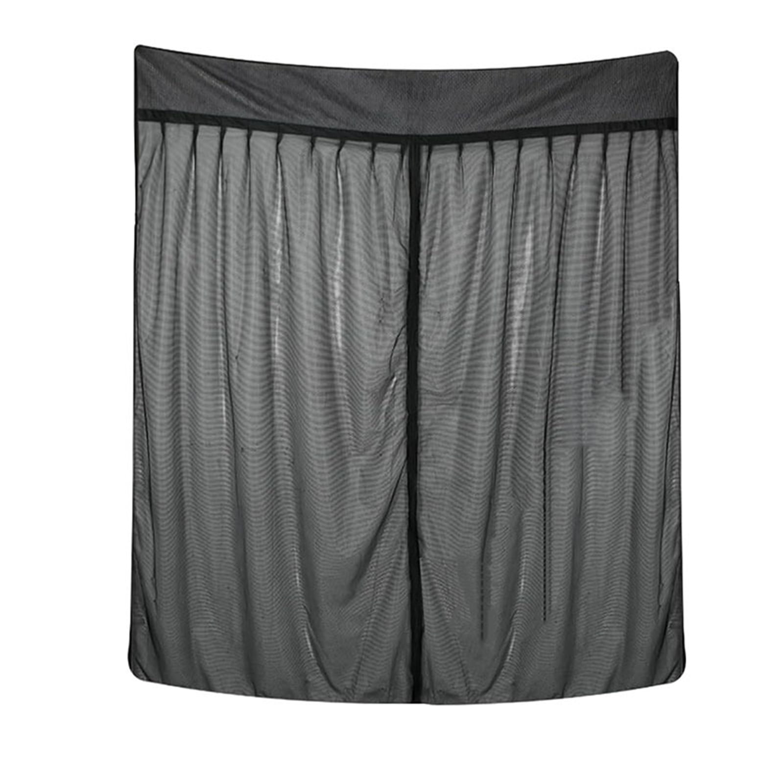 Hyasfey Campervan Screen Net Breathable Heavy Duty Fastener Tape Center Zipper Privacy Protection Sun Blocking Universal Outdoor Camping RV Van Blackout Curtain