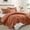 Rust, variant on Ameha 3-Piece Quilt Set Bedspread Lightweight Embossed Floral Microfiber Coverlet Adult Queen Size White