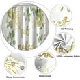 thumbnail image 5 of Eucalyptus Leaves Shower Curtain Get Naked Green and Gold Leaf Plant for Modern Bathroom Stall Shower Curtain Decor Waterproof Polyester Fabric with 6 Hooks, 36x72 Inch, 5 of 6