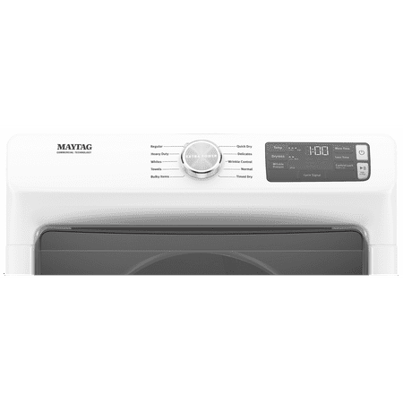 Maytag - 7.3 Cu. Ft. Stackable Gas Dryer with Extra Power Button - White
